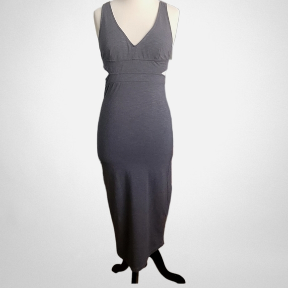 MONROW Midi Dress Side Cut Out Tank - Picture 6 of 11